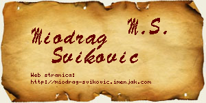 Miodrag Šviković vizit kartica